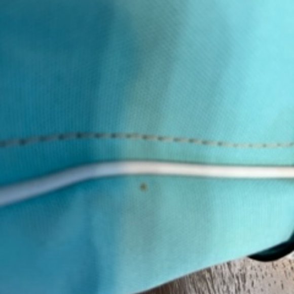 Coach Turquoise and White Stachel Tote Handbag - Picture 6 of 8